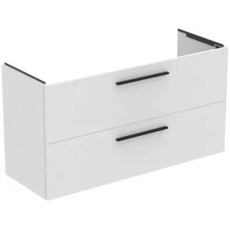 IDEAL STANDARD I.LIFE A - Waschtisch-Unterschrank 1200x440x630 mm in weiß, 2 Schubladen - SoftClosing, Vormontiert, Nachhaltig gewonnenes Holz #T5258DU - Weiß