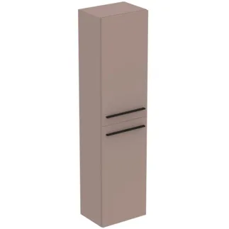IDEAL STANDARD I.LIFE A - Schrank 400x300x1600 mm in greige matt, 2 Türen - Vormontiert, Nachhaltig gewonnenes Holz #T5260NH - Greige