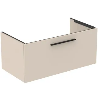 IDEAL STANDARD I.LIFE B - Waschtisch-Unterschrank 1000x505x440 mm in sandbeige matt, 1 Schublade - SoftClosing, Vormontiert, Nachhaltig gewonnenes Holz #T5275NF - Sandbeige