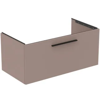 IDEAL STANDARD I.LIFE B - Waschtisch-Unterschrank 1000x505x440 mm in greige matt, 1 Schublade - SoftClosing, Vormontiert, Nachhaltig gewonnenes Holz #T5275NH - Greige
