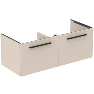 IDEAL STANDARD I.LIFE B - Waschtisch-Unterschrank 1200x505x440 mm in sandbeige matt, 2 Schubladen - SoftClosing, Vormontiert, Nachhaltig gewonnenes Holz #T5277NF - Sandbeige