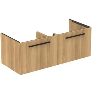 IDEAL STANDARD I.LIFE B - Waschtisch-Unterschrank 1200x505x440 mm in Hamilton eiche, 2 Schubladen - SoftClosing, Vormontiert, Nachhaltig gewonnenes Holz #T5277NX - Eiche Natur