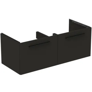 IDEAL STANDARD I.LIFE B - Waschtisch-Unterschrank 1200x505x440 mm in carbongrau matt, 2 Schubladen - SoftClosing, Vormontiert, Nachhaltig gewonnenes Holz #T5277NV - Carbongrau