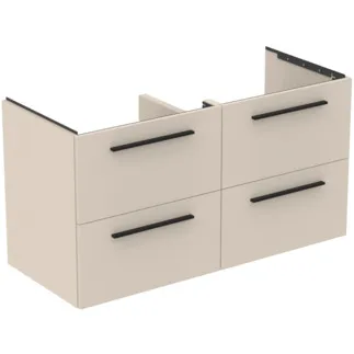IDEAL STANDARD I.LIFE B - Waschtisch-Unterschrank 1200x505x630 mm in sandbeige matt, 4 Schubladen - SoftClosing, Vormontiert, Nachhaltig gewonnenes Holz #T5278NF - Sandbeige