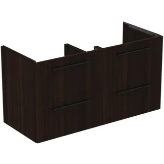 IDEAL STANDARD I.LIFE B - Waschtisch-Unterschrank 1200x505x630 mm in coffee oak, 4 Schubladen - SoftClosing, Vormontiert, Nachhaltig gewonnenes Holz #T5278NW - Coffee Oak