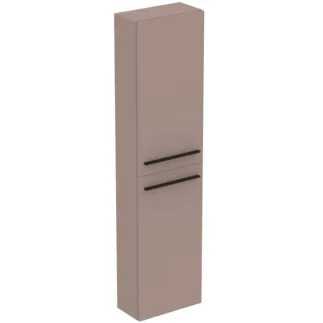 IDEAL STANDARD I.LIFE S - Schrank 400x210x1600 mm in greige matt, 2 Türen - Vormontiert, Nachhaltig gewonnenes Holz #T5288NH - Greige