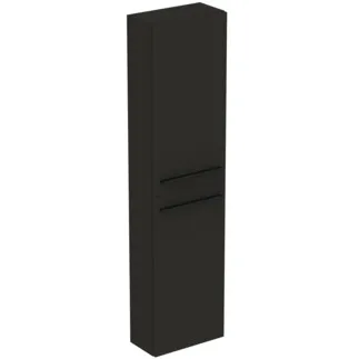 IDEAL STANDARD I.LIFE S - Schrank 400x210x1600 mm in carbongrau matt, 2 Türen - Vormontiert, Nachhaltig gewonnenes Holz #T5288NV - Carbongrau