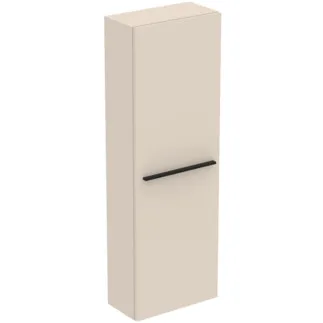 IDEAL STANDARD I.LIFE S - Schrank 400x210x1200 mm in sandbeige matt, 1 Tür - Vormontiert, Nachhaltig gewonnenes Holz #T5289NF - Sandbeige