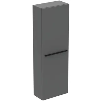 IDEAL STANDARD I.LIFE S - Schrank 400x210x1200 mm in greige matt, 1 Tür - Vormontiert, Nachhaltig gewonnenes Holz #T5289NG - Quarzgrau