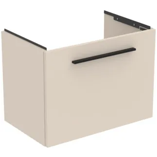 IDEAL STANDARD I.LIFE S - Waschtisch-Unterschrank 600x375x440 mm in sandbeige matt, 1 Schublade - SoftClosing, Platzsparend, Vormontiert, Nachhaltig gewonnenes Holz #T5292NF - Sandbeige