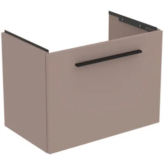 IDEAL STANDARD I.LIFE S - Waschtisch-Unterschrank 600x375x440 mm in greige matt, 1 Schublade - SoftClosing, Platzsparend, Vormontiert, Nachhaltig gewonnenes Holz #T5292NH - Greige