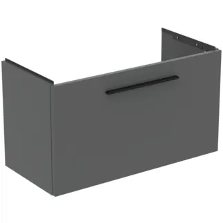 IDEAL STANDARD I.LIFE S - Waschtisch-Unterschrank 800x375x440 mm in greige matt, 1 Schublade - SoftClosing, Vormontiert, Nachhaltig gewonnenes Holz #T5294NG - Quarzgrau
