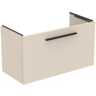 IDEAL STANDARD I.LIFE S - Waschtisch-Unterschrank 800x375x440 mm in sandbeige matt, 1 Schublade - SoftClosing, Vormontiert, Nachhaltig gewonnenes Holz #T5294NF - Sandbeige