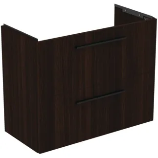 IDEAL STANDARD I.LIFE S - Waschtisch-Unterschrank 800x375x630 mm in coffee oak, 2 Schubladen - SoftClosing, Vormontiert, Nachhaltig gewonnenes Holz #T5295NW - Coffee Oak