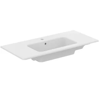 IDEAL STANDARD EUROVIT - Möbelwaschtisch 1015x465x175 mm in weiß glänzend, 1 Hahnloch, mit Überlauf #T531701 - Weiß (Alpin)