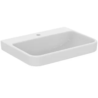 IDEAL STANDARD I.LIFE B - Waschtisch 650x480x180 mm in weiß glänzend, 1 Hahnloch, ohne Überlauf - SmartGuard+ #T5342HY - Weiß (SmartGuard)