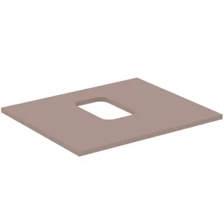 IDEAL STANDARD I.LIFE B - Waschtischplatte 602x507x16 mm in greige matt - Nachhaltig gewonnenes Holz #T5409NH - Greige