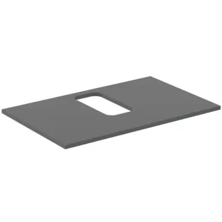 IDEAL STANDARD I.LIFE B - Waschtischplatte 802x507x16 mm in greige matt - Nachhaltig gewonnenes Holz #T5414NG - Quarzgrau