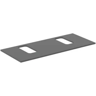 IDEAL STANDARD I.LIFE B - Waschtischplatte 1202x507x16 mm in greige matt - Nachhaltig gewonnenes Holz #T5416NG - Quarzgrau