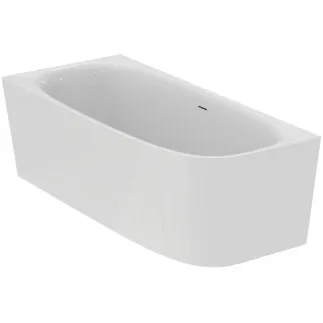 IDEAL STANDARD DEA - Raumspar-Badewanne 1800x800x610 mm in weiß glänzend, ohne Hahnloch, mit Überlauf, ohne Ablaufgarnitur - Reinigungsmittelbeständig, Lichtbeständig #T549201 - Weiß (Alpin)