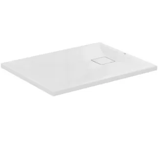 IDEAL STANDARD ULTRA FLAT EVO - Rechteck-Brausewanne 900x700x35 mm in weiß glänzend, ohne Ablaufgarnitur - Antibakteriel, Barrierefrei, gemäß DIN 18040, Zuschneidbar, Reparierbar, 35/36 mm Höhe #T544601 - Weiß (Alpin)