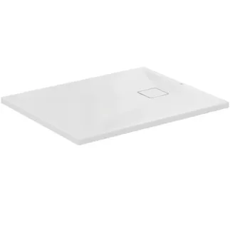 IDEAL STANDARD ULTRA FLAT EVO - Rechteck-Brausewanne 1000x800x35 mm in weiß glänzend, ohne Ablaufgarnitur - Antibakteriel, Barrierefrei, gemäß DIN 18040, Zuschneidbar, Reparierbar, 35/36 mm Höhe #T544201 - Weiß (Alpin)