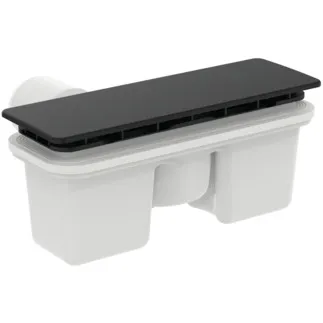 IDEAL STANDARD ULTRAFLAT NEW - Ablaufset 215x220x100 mm in schwarz seidenmatt #T5447V3 - Schwarz