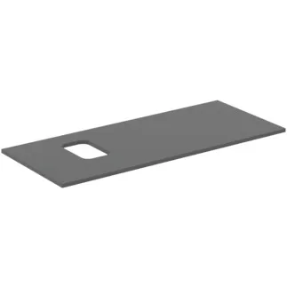 IDEAL STANDARD I.LIFE B - Waschtischplatte 1202x507x16 mm in greige matt - Nachhaltig gewonnenes Holz #T5457NG - Quarzgrau