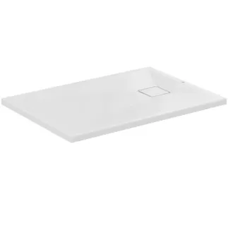 IDEAL STANDARD ULTRA FLAT EVO - Rechteck-Brausewanne 1000x700x35 mm in weiß glänzend, ohne Ablaufgarnitur - Antibakteriel, Barrierefrei, gemäß DIN 18040, Zuschneidbar, Reparierbar, 35/36 mm Höhe #T544301 - Weiß (Alpin)