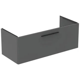 IDEAL STANDARD I.LIFE B - Waschtisch-Unterschrank 1200x505x440 mm in greige matt, 1 Schublade - SoftClosing, Vormontiert, Nachhaltig gewonnenes Holz #T5515NG - Quarzgrau