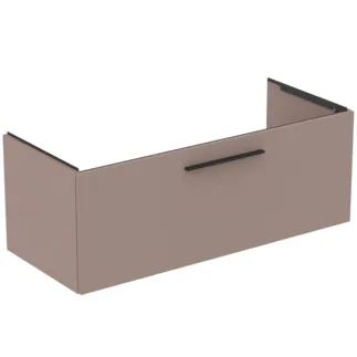 IDEAL STANDARD I.LIFE B - Waschtisch-Unterschrank 1200x505x440 mm in greige matt, 1 Schublade - SoftClosing, Vormontiert, Nachhaltig gewonnenes Holz #T5515NH - Greige