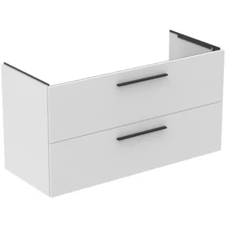 IDEAL STANDARD I.LIFE B - Waschtisch-Unterschrank 1200x505x630 mm in weiß, 2 Schubladen - SoftClosing, Vormontiert, Nachhaltig gewonnenes Holz #T5514DU - Weiß