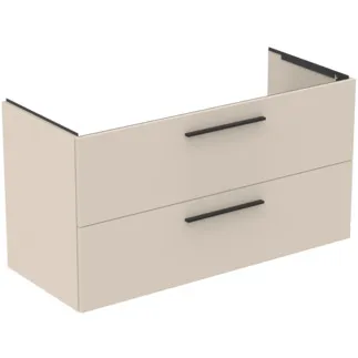 IDEAL STANDARD I.LIFE B - Waschtisch-Unterschrank 1200x505x630 mm in sandbeige matt, 2 Schubladen - SoftClosing, Vormontiert, Nachhaltig gewonnenes Holz #T5514NF - Sandbeige