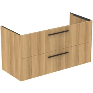 IDEAL STANDARD I.LIFE B - Waschtisch-Unterschrank 1200x505x630 mm in Hamilton eiche, 2 Schubladen - SoftClosing, Vormontiert, Nachhaltig gewonnenes Holz #T5514NX - Eiche Natur
