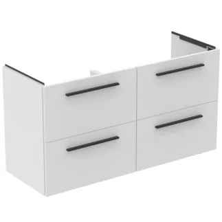 IDEAL STANDARD I.LIFE A - Waschtisch-Unterschrank 1200x440x630 mm in weiß, 4 Schubladen - SoftClosing, Vormontiert, Nachhaltig gewonnenes Holz #T5513DU - Weiß