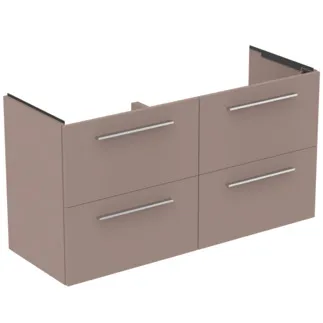IDEAL STANDARD I.LIFE A - Waschtisch-Unterschrank 1200x440x630 mm in greige matt, 4 Schubladen - SoftClosing, Vormontiert, Nachhaltig gewonnenes Holz #T5513NH - Greige