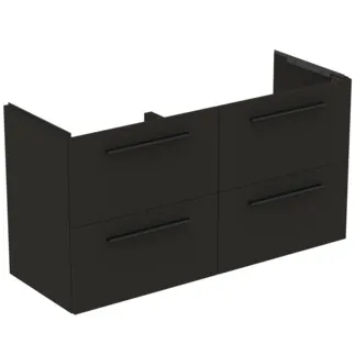 IDEAL STANDARD I.LIFE A - Waschtisch-Unterschrank 1200x440x630 mm in carbongrau matt, 4 Schubladen - SoftClosing, Vormontiert, Nachhaltig gewonnenes Holz #T5513NV - Carbongrau