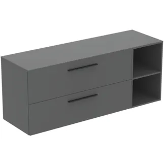 IDEAL STANDARD I.LIFE B - Möbelpaket 1603x507x646 mm in greige matt - SoftClosing, Nachhaltig gewonnenes Holz #T5764NG - Quarzgrau