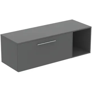 IDEAL STANDARD I.LIFE B - Möbelpaket 1403x507x456 mm in greige matt - SoftClosing, Nachhaltig gewonnenes Holz #T5763NG - Quarzgrau