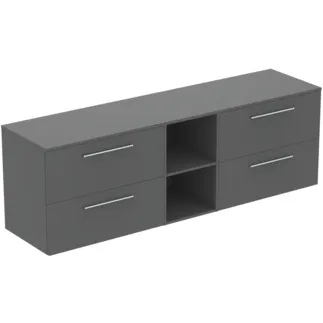 IDEAL STANDARD I.LIFE B - Möbelpaket 2003x507x646 mm in greige matt - SoftClosing, Nachhaltig gewonnenes Holz #T5848NG - Quarzgrau