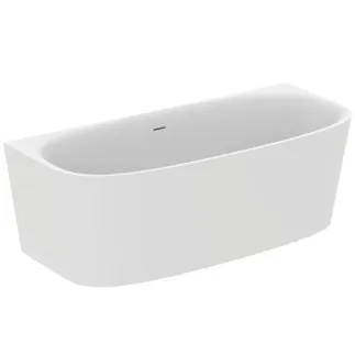 IDEAL STANDARD DEA - Raumspar-Badewanne 1800x805x610 mm in weiß seidenmatt, ohne Hahnloch, mit Überlauf, ohne Ablaufgarnitur - Reinigungsmittelbeständig, Lichtbeständig #T9940V1 - Seidenweiß