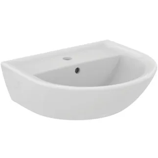 IDEAL STANDARD EUROVIT - Waschtisch 500x440x175 mm in weiß glänzend, 1 Hahnloch, mit Überlauf #W332801 - Weiß (Alpin)