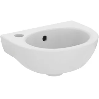 IDEAL STANDARD EUROVIT - Handwaschbecken 350x260x160 mm in weiß glänzend, 1 Hahnloch, mit Überlauf - Platzsparender Waschtisch #W330001 - Weiß (Alpin)