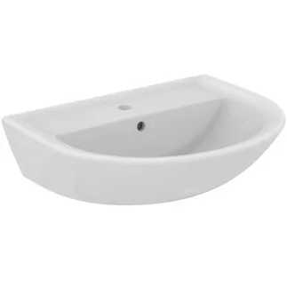 IDEAL STANDARD EUROVIT - Waschtisch 600x470x175 mm in weiß glänzend, 1 Hahnloch, mit Überlauf #W332301 - Weiß (Alpin)