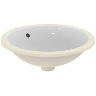 IDEAL STANDARD CONNECT - Unterbauwaschtisch 480x480x175 mm in weiß glänzend, ohne Hahnloch, mit Überlauf #E505401 - Weiß (Alpin)