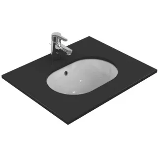 IDEAL STANDARD CONNECT - Unterbauwaschtisch 480x350x175 mm in weiß glänzend, ohne Hahnloch, mit Überlauf - Platzsparender Waschtisch #E504601 - Weiß (Alpin)