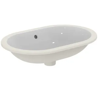 IDEAL STANDARD CONNECT - Unterbauwaschtisch 620x410x175 mm in weiß glänzend, ohne Hahnloch, mit Überlauf #E505001 - Weiß (Alpin)