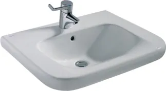 IDEAL STANDARD CONTOUR 21 - Waschtisch 600x555x175 mm in weiß glänzend, 1 Hahnloch, mit Überlauf #S238901 - Weiß (Alpin)