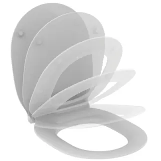 IDEAL STANDARD CONNECT AIR - Sandwich Sitz 365x445x50 mm in weiß glänzend - SoftClosing WC #E036601 - Weiß (Alpin)