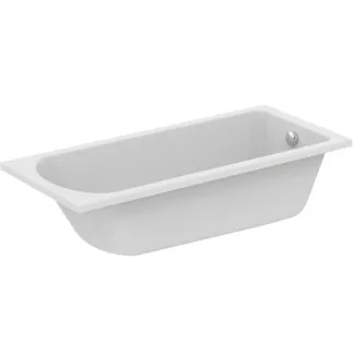 IDEAL STANDARD HOTLINE - Körperform-Badewanne 1700x750x465 mm in weiß glänzend, ohne Hahnloch, mit Überlauf, ohne Ablaufgarnitur - Reinigungsmittelbeständig, Lichtbeständig #K274601 - Weiß (Alpin)